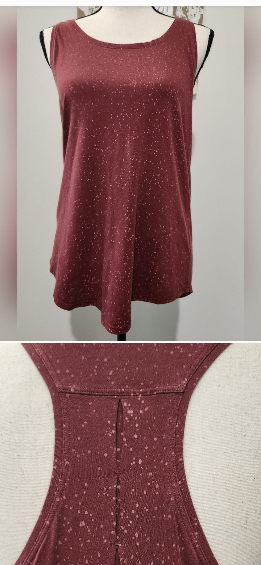 Lululemon Sleeve Splatter Dye Dot Splashed Work Out Tee Size M
