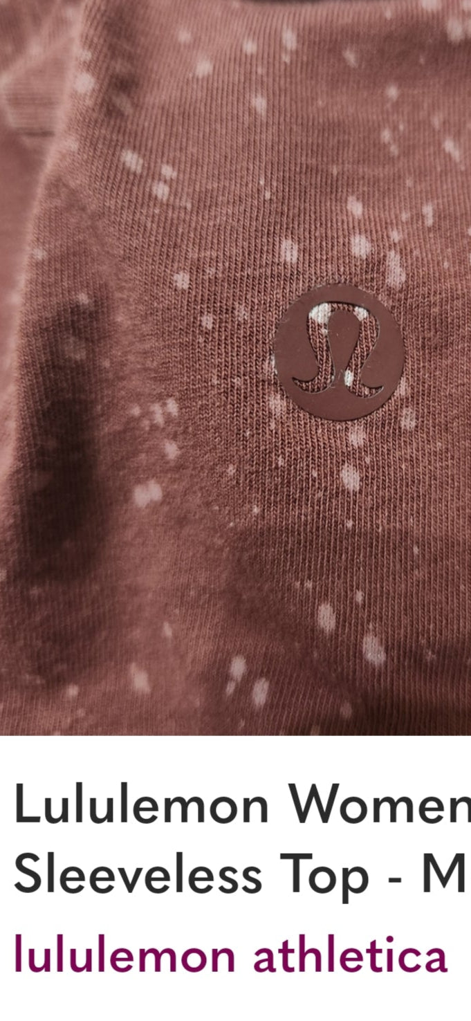 Lululemon Sleeve Splatter Dye Dot Splashed Work Out Tee Size M