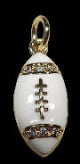 Game Day Football Charm White