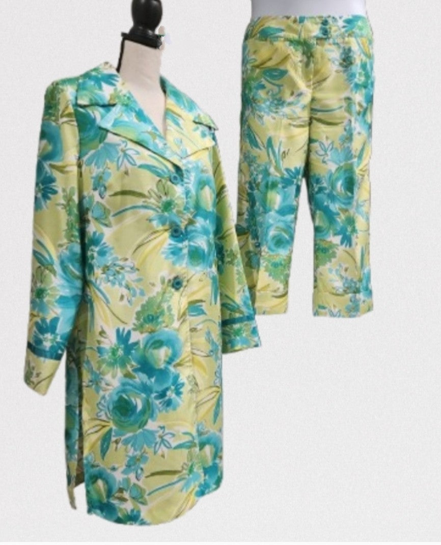 VPS- Vintage Midnight Velvet Silk Suit Sz 14