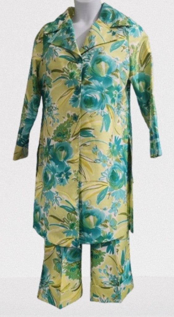 VPS- Vintage Midnight Velvet Silk Suit Sz 14