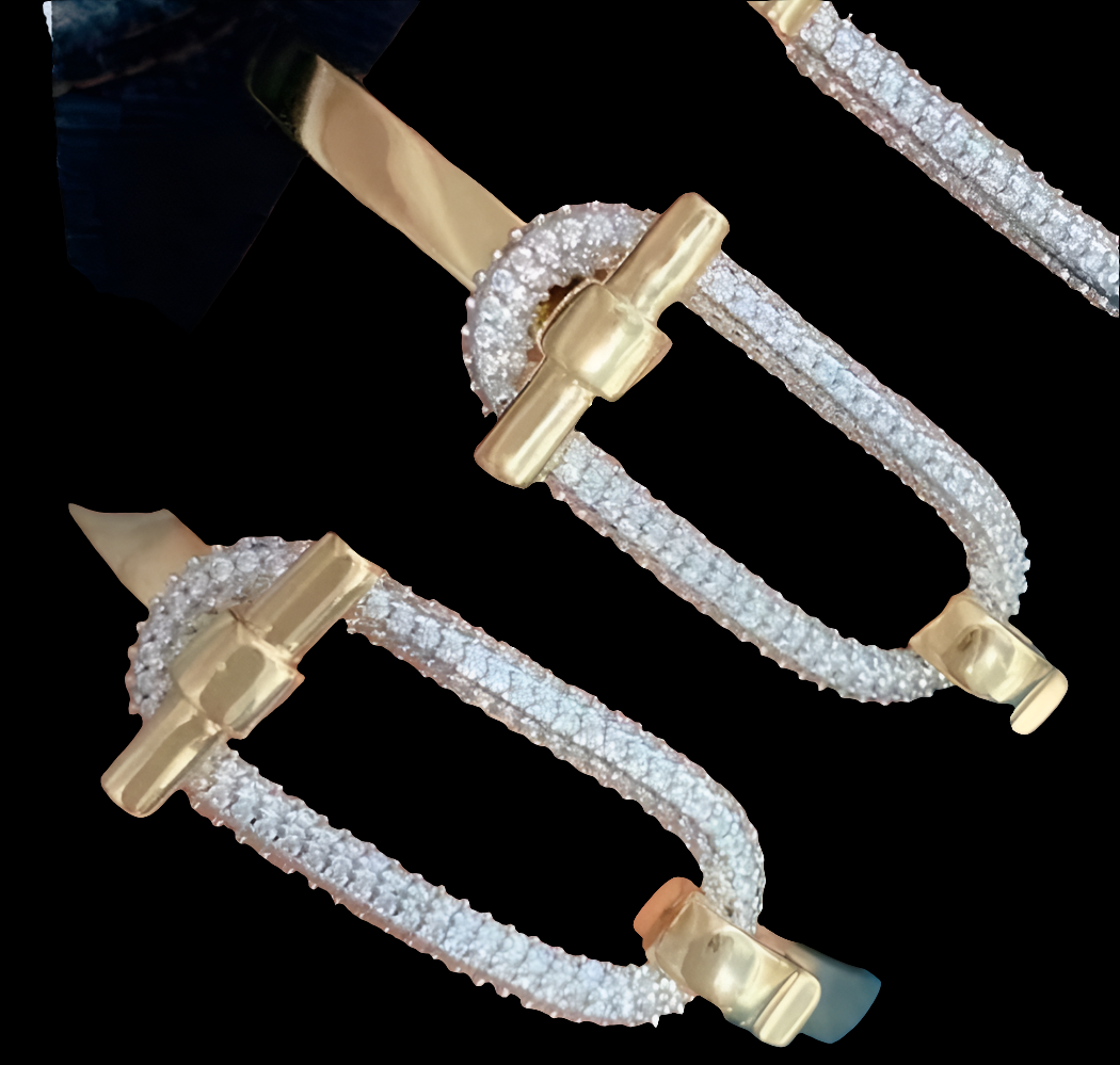 J- Golden Link Pave' Bracelet