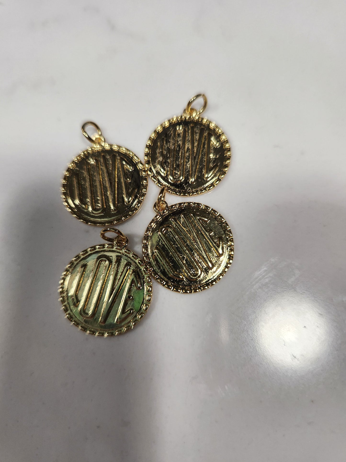 Love coin charm small