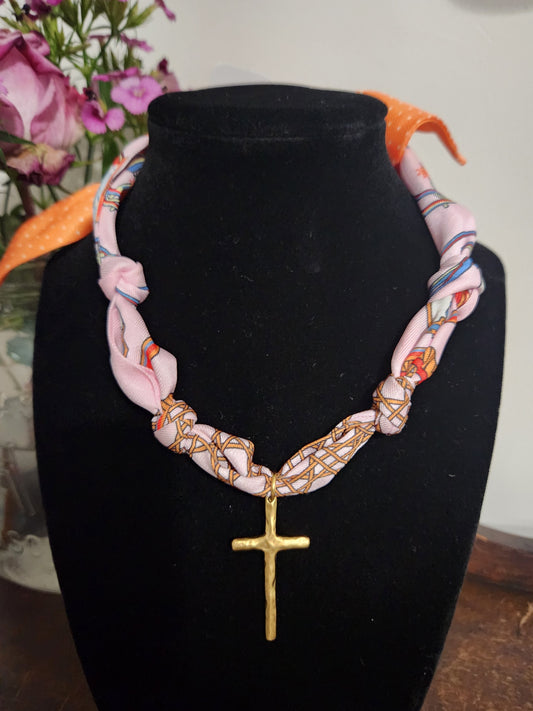 J- Deep South Originals Blush and Belief Scarf Necklace
