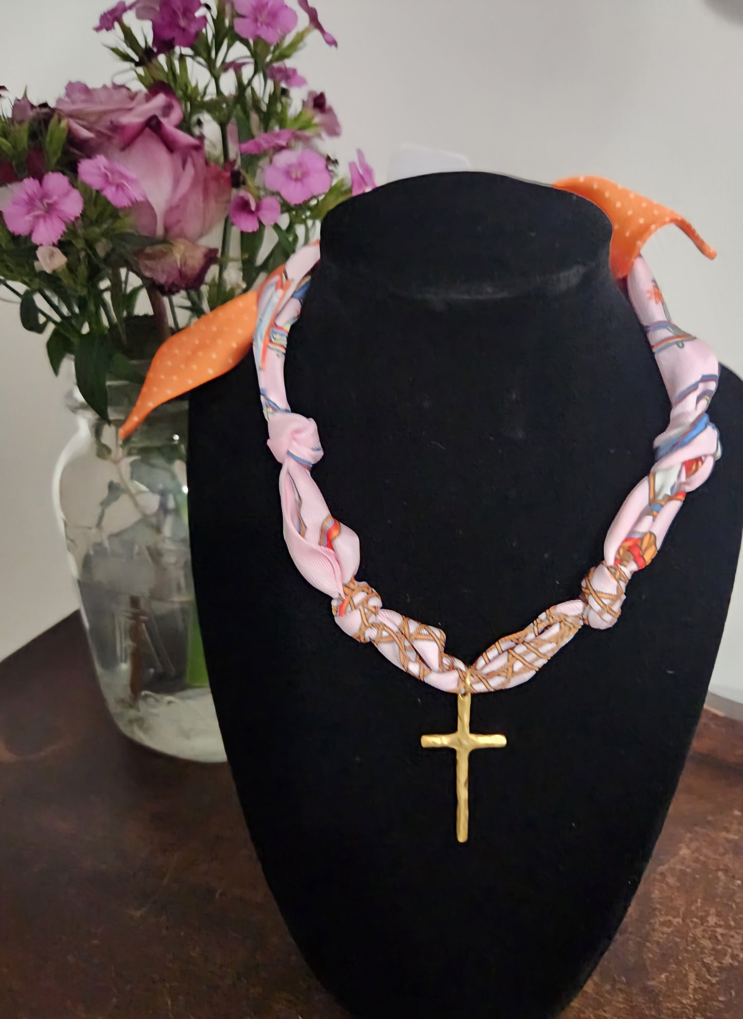 J- Deep South Originals Blush and Belief Scarf Necklace