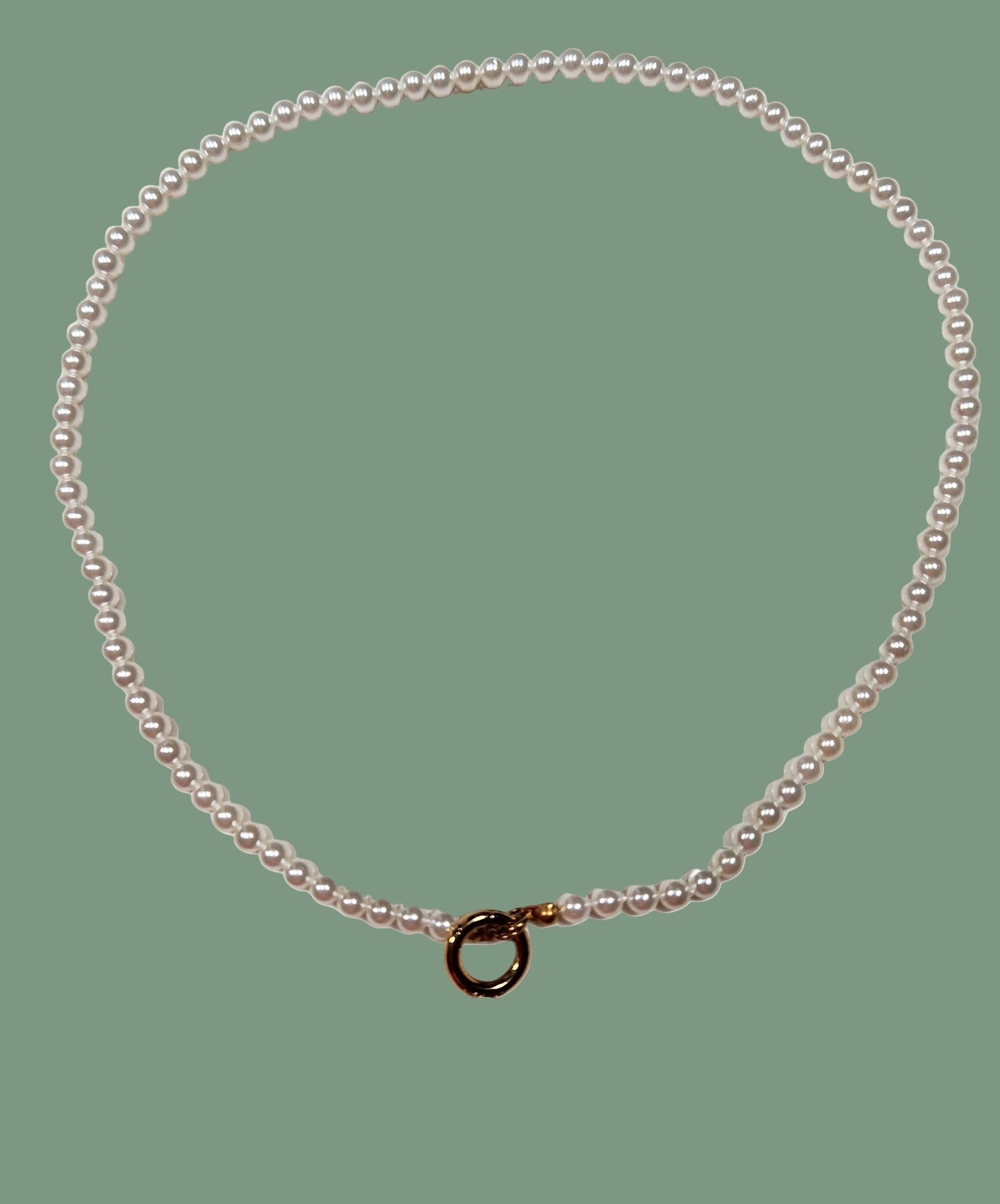 Pearl Necklace with Charm Holder