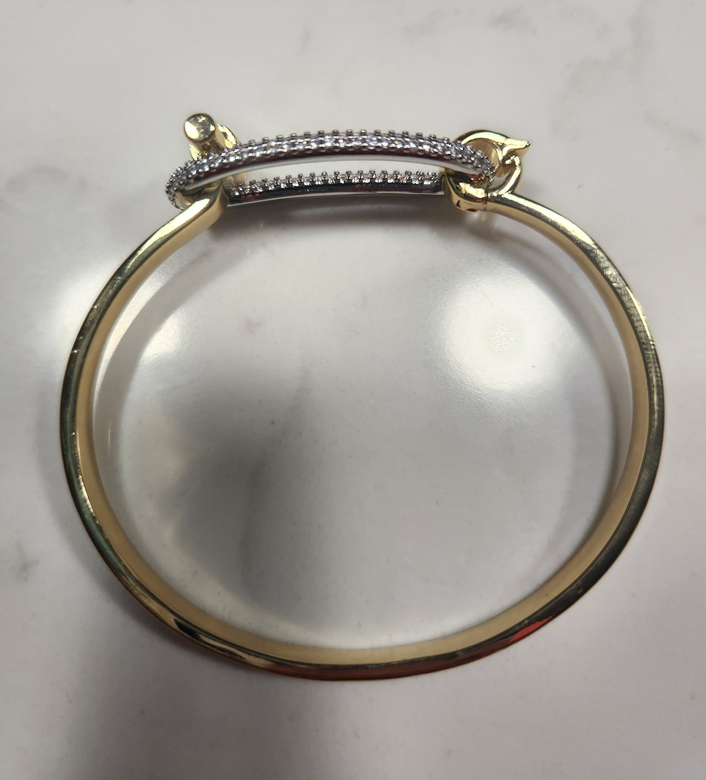 J- Golden Link Pave' Bracelet
