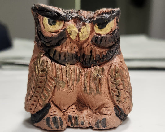 V- Terra Cotta Identical Twin Owls