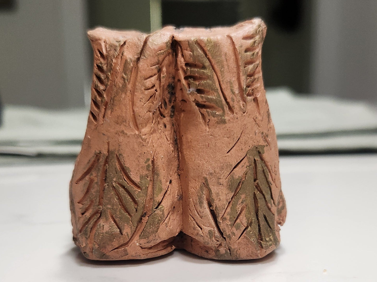 V- Terra Cotta Identical Twin Owls