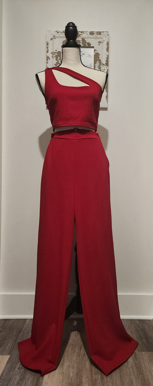 RPS- Holly's Resale Collection Blue Blush Sassy Top and Pants Sz L New with Tags!