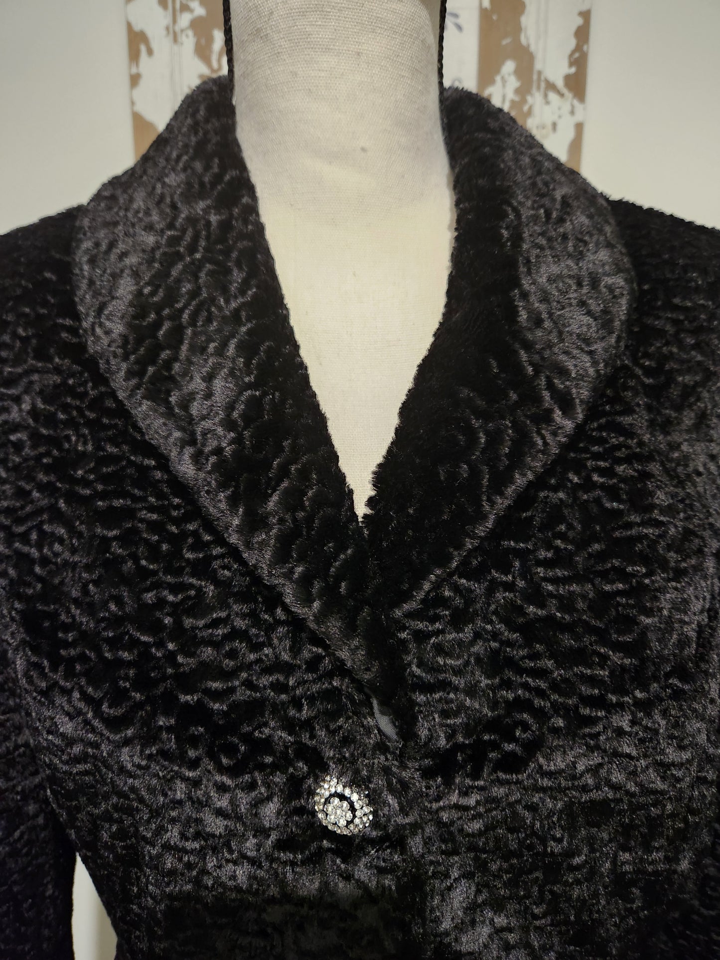 VJKT-Elegant Parisian Black Textured Women's Jacket  8 Petite