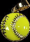 Softball Charm Yellow