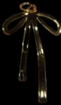 Gold Ribbon Bow Charm