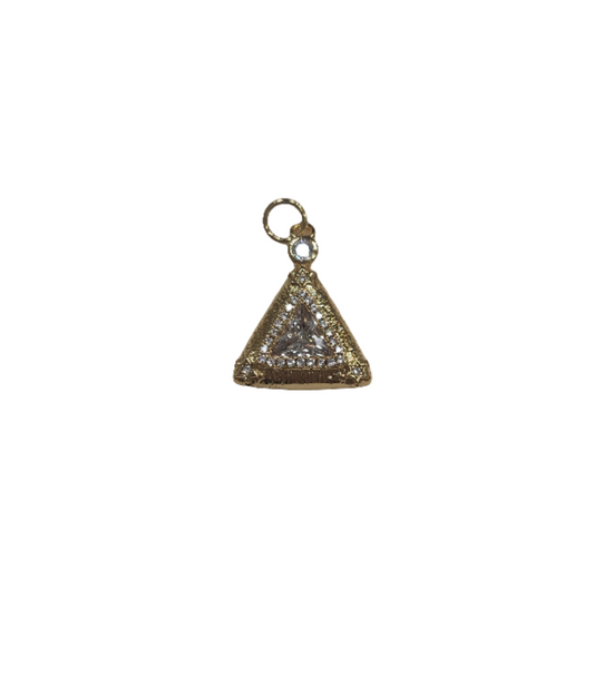 Delta Gold and Rhinestone Charm