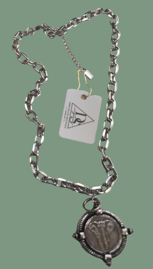 Flat Link Chain Necklace Silver