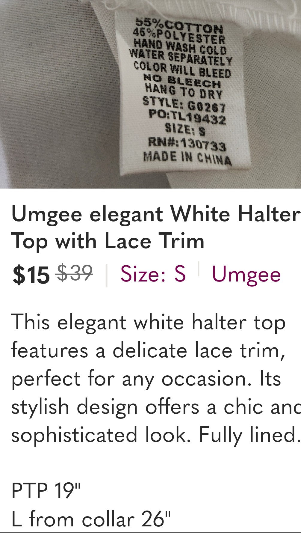 RB- Holly's Resale Collection Umgee Summer Blouse