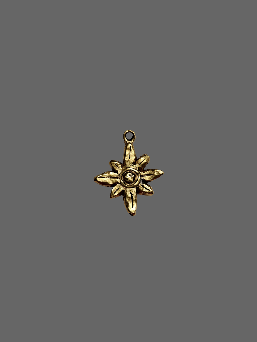 Hammered Flower Pendant