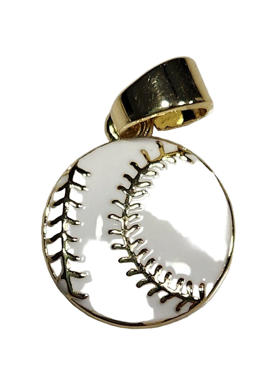 Baseball Charm White