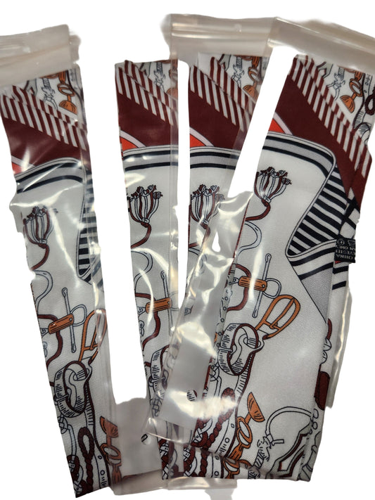 Maroon Tac Skinny Scarf