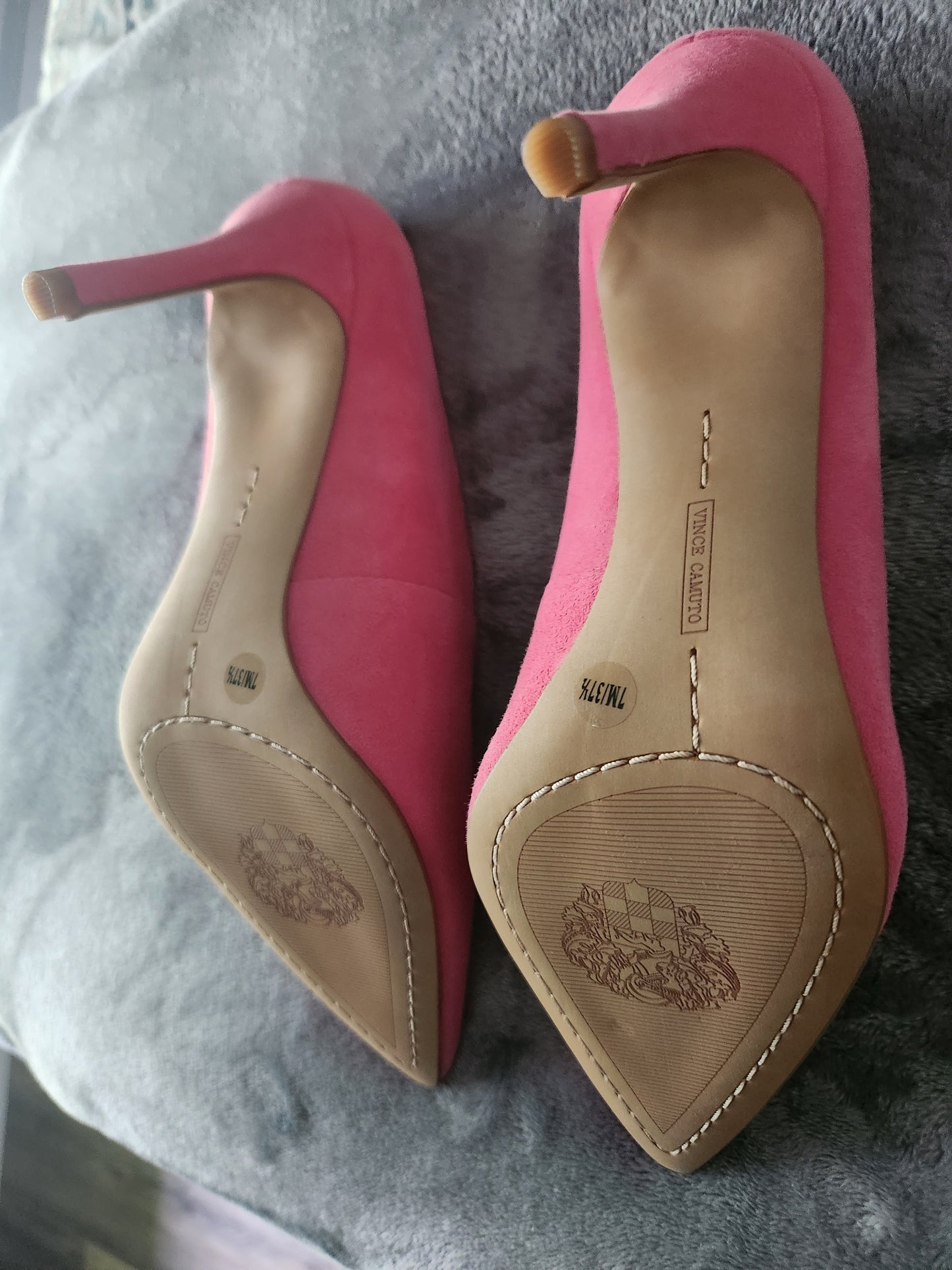 Vince Camutto Barbie Pink Suede Heels