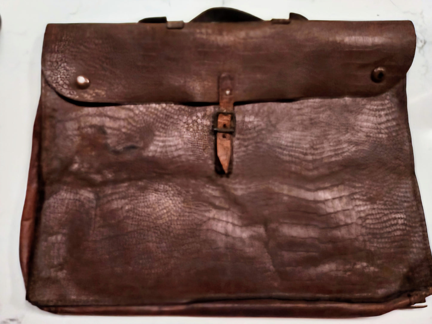 Antique Circa 1927-1930 Leather Satchel with Music Books