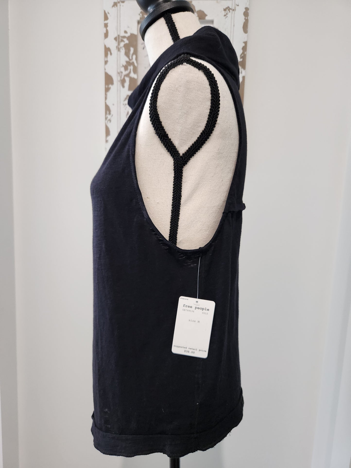 RAW Tee- Free People Workout Burn-Out Top Sz M