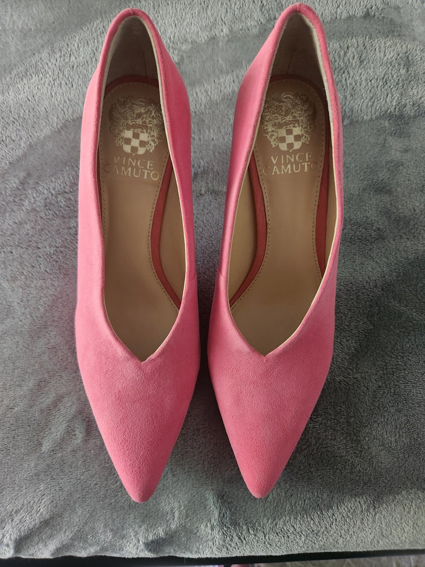 Vince Camutto Barbie Pink Suede Heels