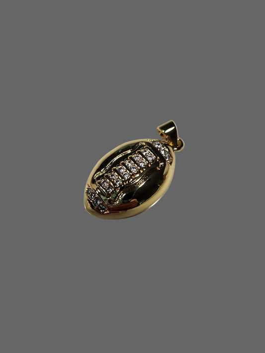Gold Football Pendant