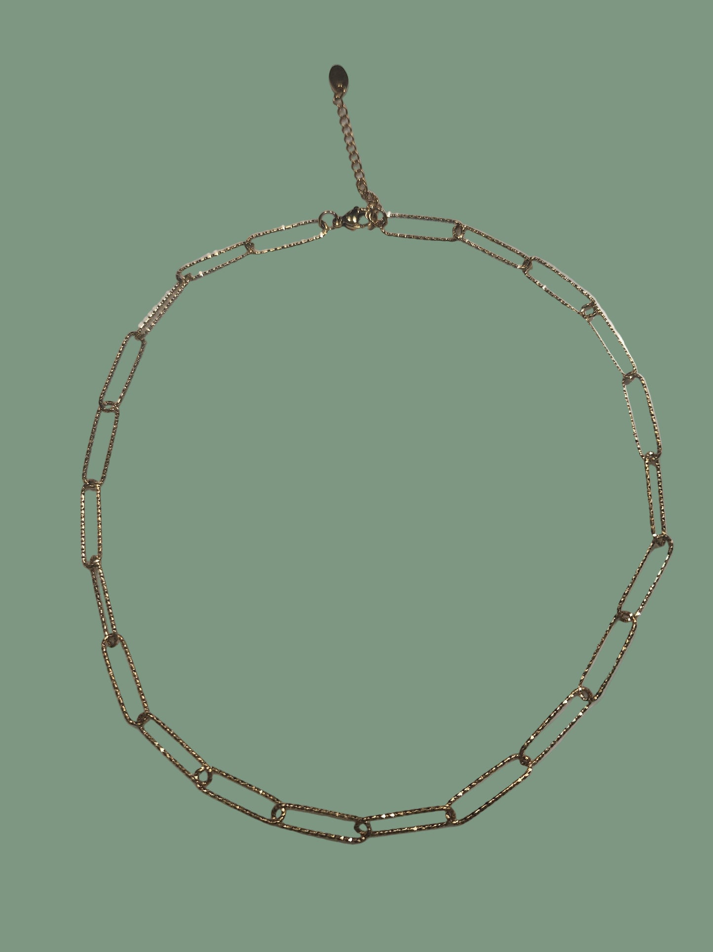 Large Textured Paperclip Chain