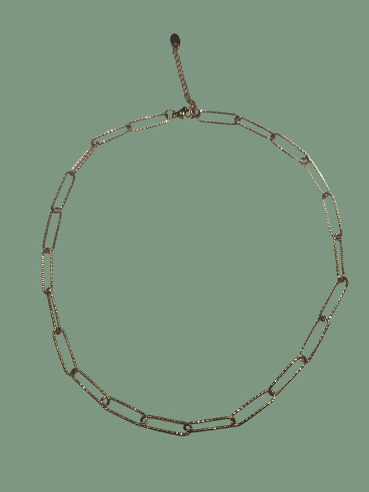 Large Textured Paperclip Chain