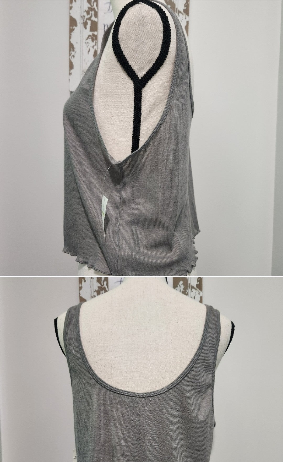 RT- Aerie Sleeveless Tank Top with Lettuce Hem