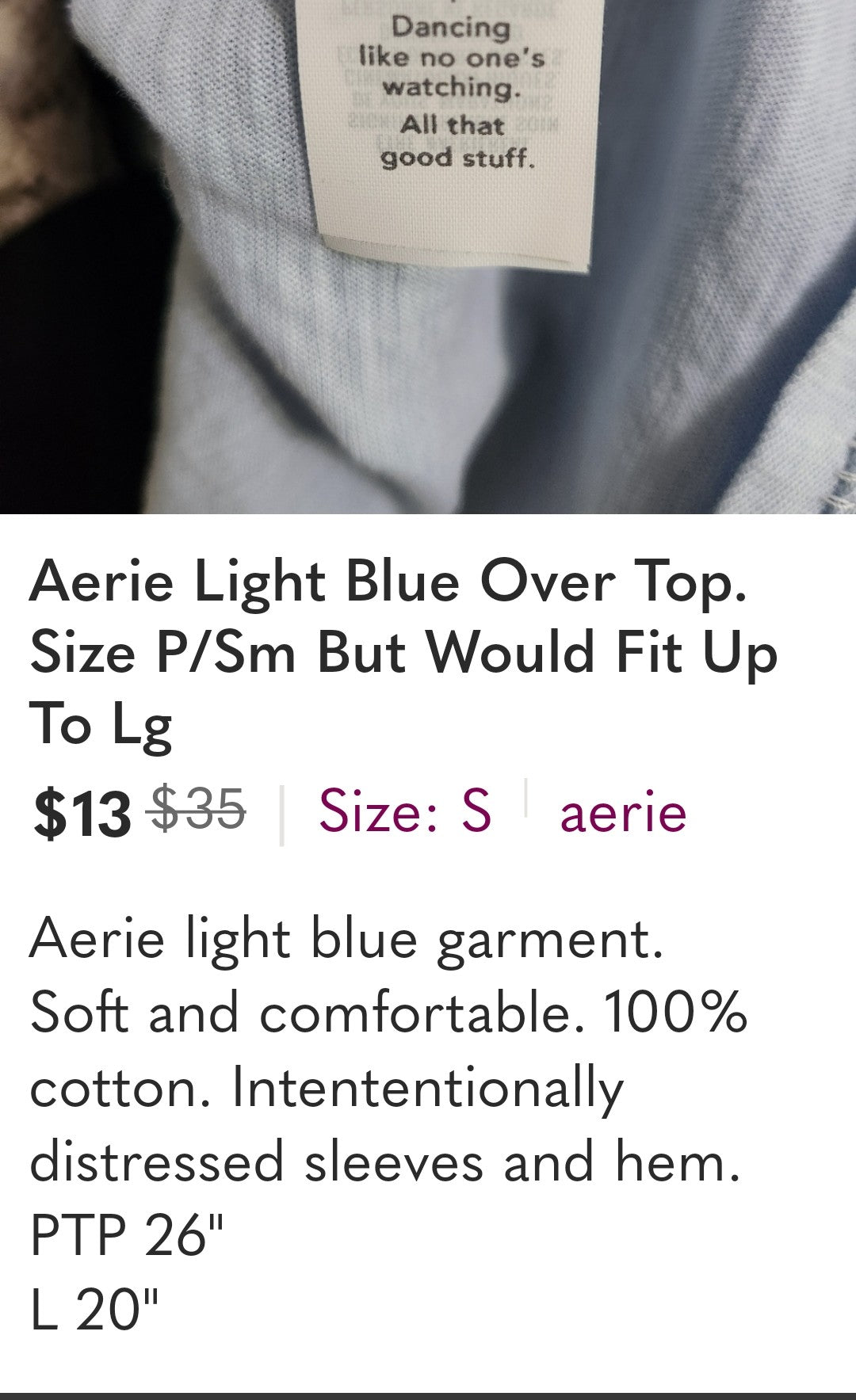 RT-Aerie Beach wear Sz Sm-M-Lg