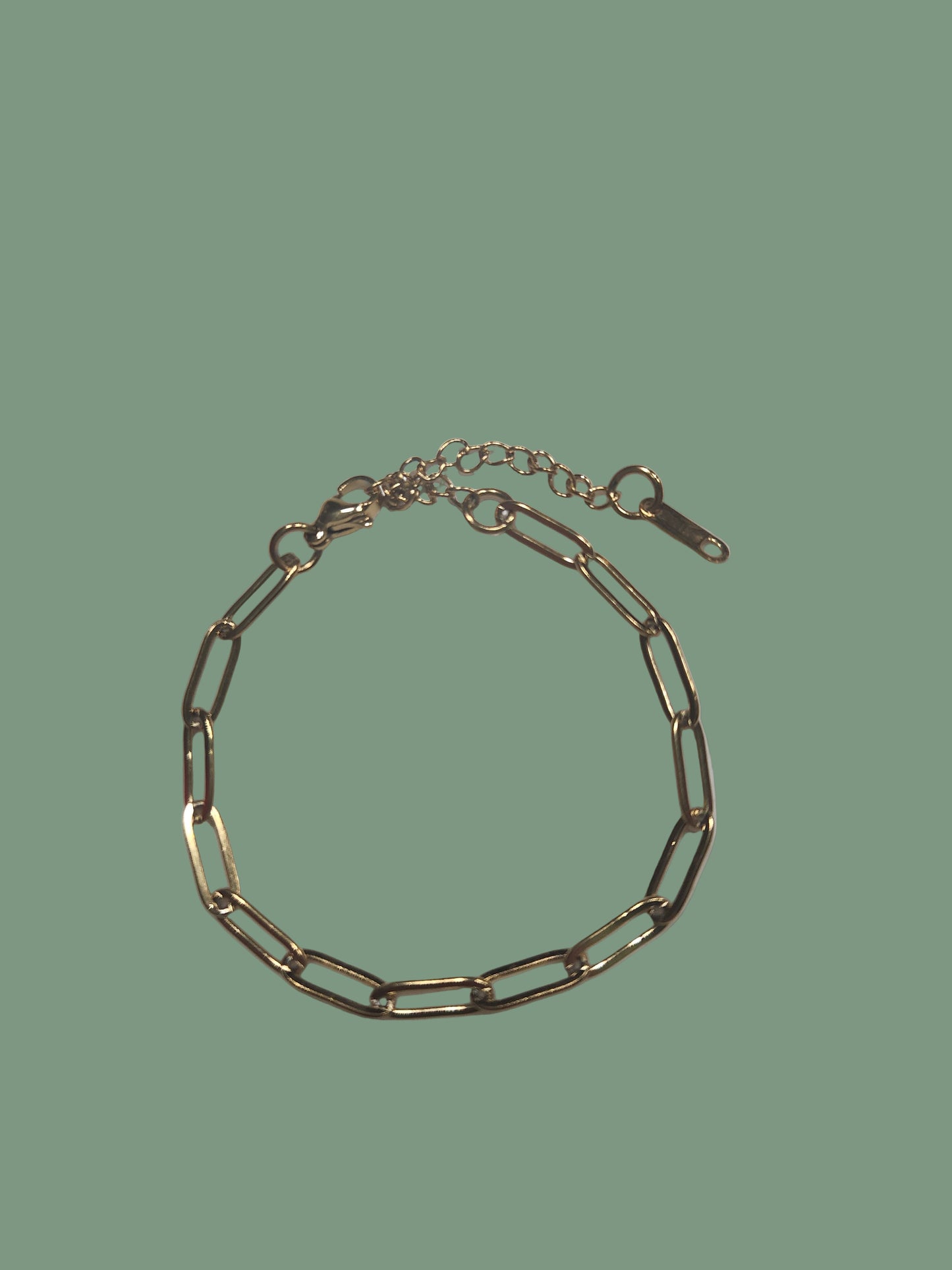 Large Link Paperclip Bracelet in Gold