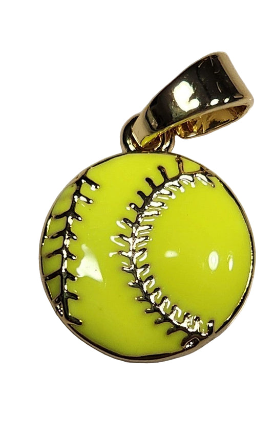 Softball Charm Yellow