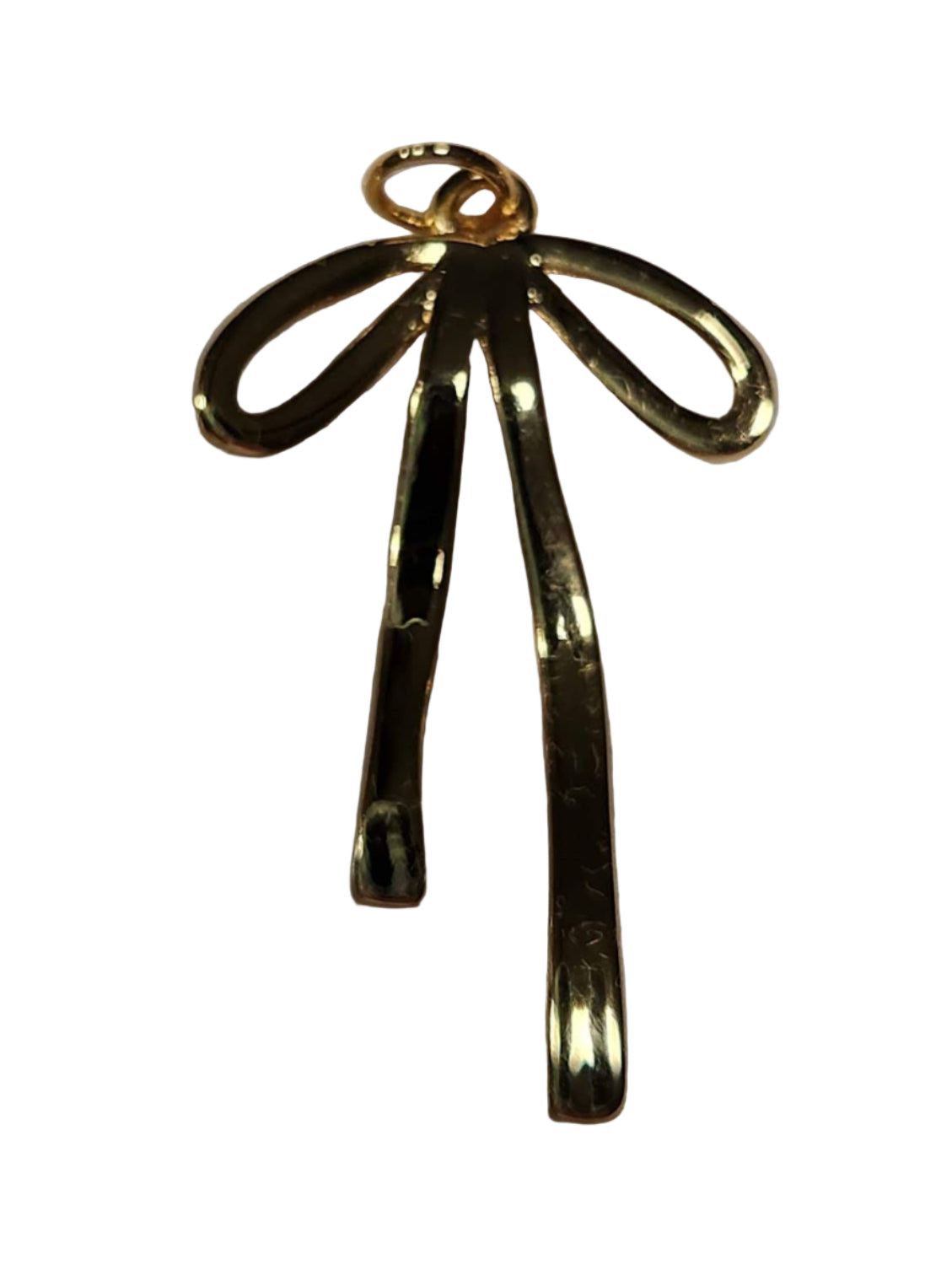 Gold Ribbon Bow Charm