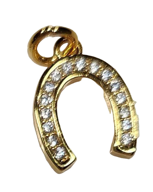 Horseshoe and Rhinestone Charm