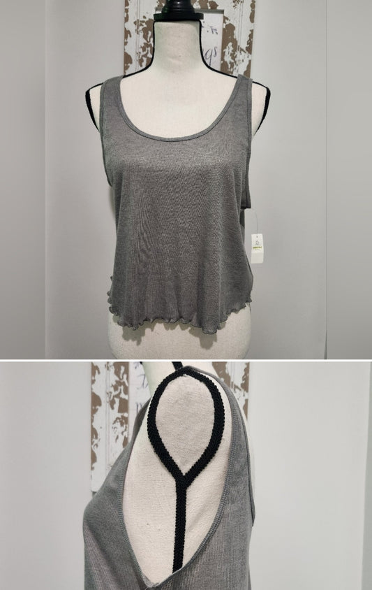 RT- Aerie Sleeveless Tank Top with Lettuce Hem